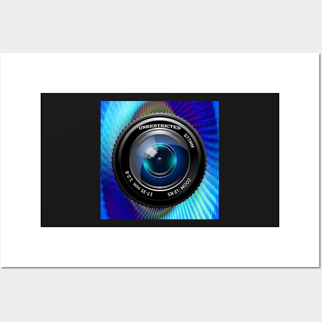 Photographer Free Unrestricted Art, Camera Lens Graphic Design Cool Home Decor & Gifts Wall Art by tamdevo1